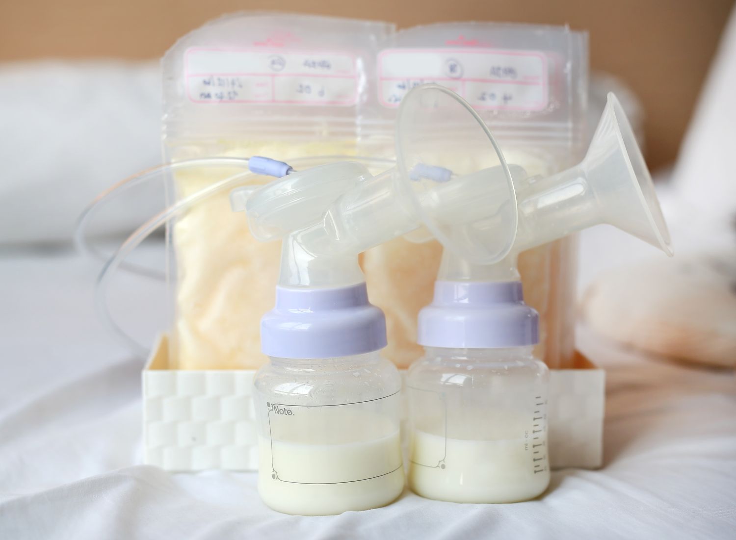 breast pump and milk